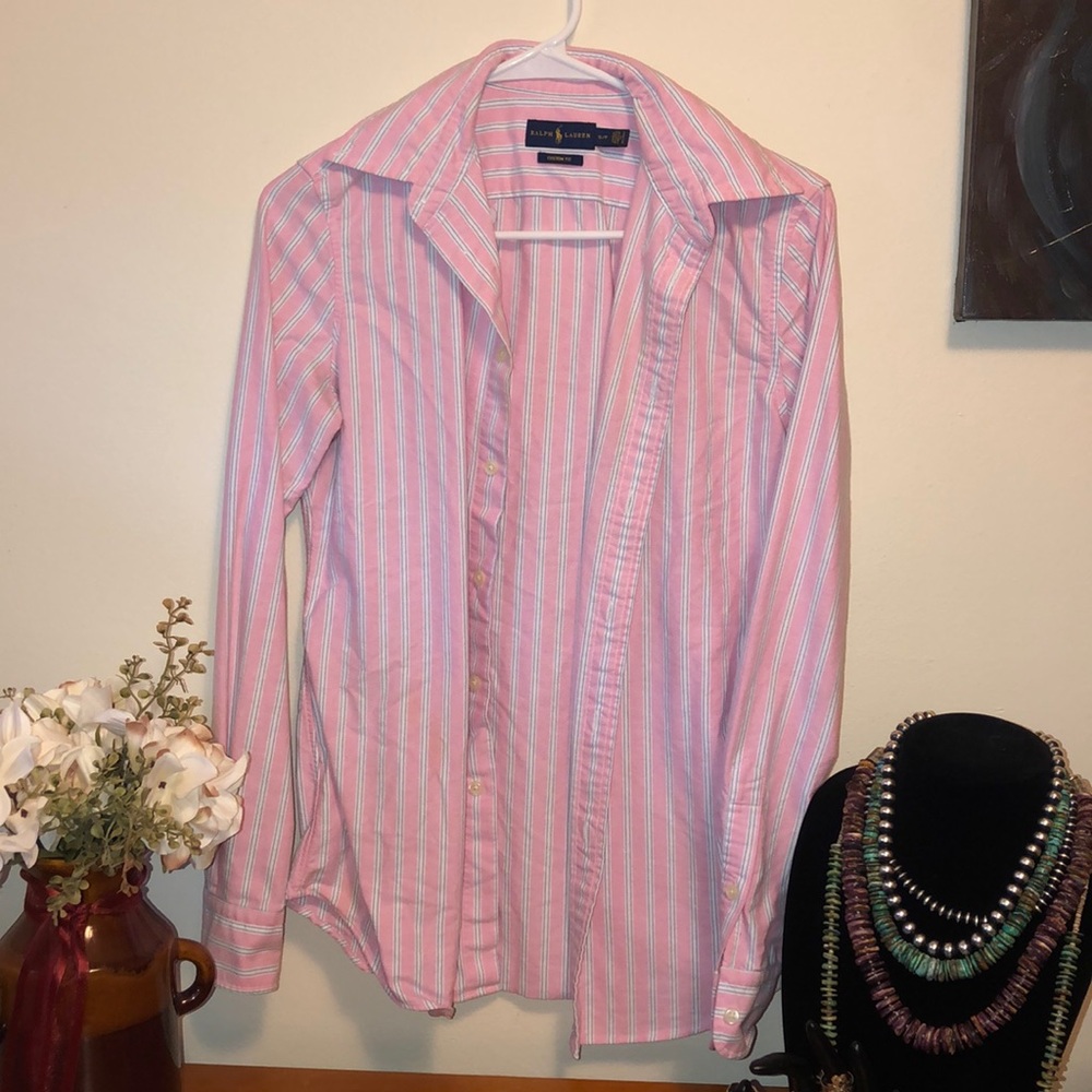 Pink Polo Button Up (Thick)